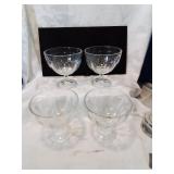 Set a four glass sunday dishes