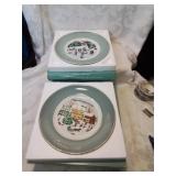 Group of three vintage christmas plates