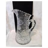 Beautiful crystal pitcher 11 in tall