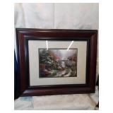Framed stillwater bridge by thomas kincaid print