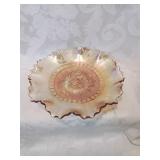 Marigold carnival glass bowl