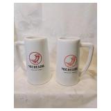 Set of two michelob beerstein