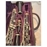 Vintage clarinet in case