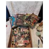 Flat of vintage comic books