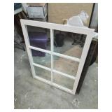 White framed mirror twenty four by thirty inches