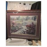 Large framed floral decorator print twenty four