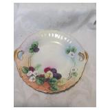 Limoges two handle hand painted plate