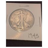 Nineteen forty three silver half dollar