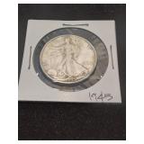 Nineteen forty five silver half dollar