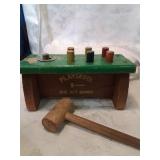 Wooden play school knock out bench