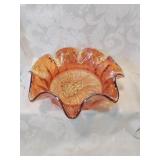 Carnival glass marigold bowl