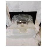 Pressed glass pedestal Banana Boat.