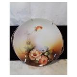 Noritake 2 handle plate with flowers
