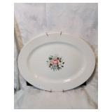 Homer.\n Laughlin, oval, platter with flowers