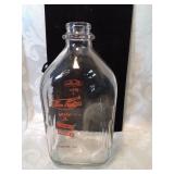 Farm fresh vintage glass dairy bottle
