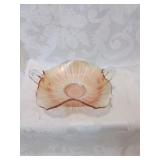 Marigold carnival glass dish