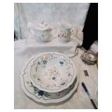 Four piece country french ironstone set