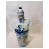 Hand painted blue delft holland decanter