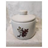 West bend stoneware casserole with lid