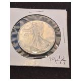 Nineteen forty four silver half dollar
