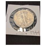 Nineteen forty four silver half dollar
