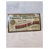 Union house sign seven by eleven inches