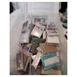 Rubber tub of vintage baseball cards