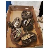 Flat of heavy duty tie down straps