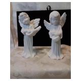 Pair of italian white angels seven inches