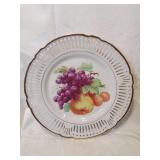 German hand painted fruit dessert plate