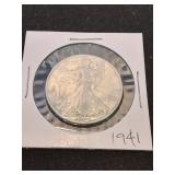 Nineteen forty one silver half dollar