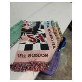 Group of two racing themed lap blankets