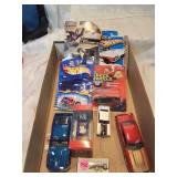 Flat of hot wheels and other cars