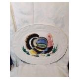 Large oval ceramic turkey platter