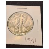 Nineteen forty one silver half dollar