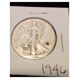 Nineteen forty six silver half dollar