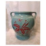 Green pottery u s a urn , no lid