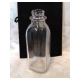 One pint glass milk bottle