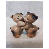 Vintage bears hugging salt and pepper shakers