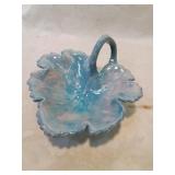 Blue pottery tidbit dish