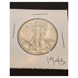 Nineteen forty three silver half dollar