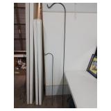 Group of two metal shepherd's hooks