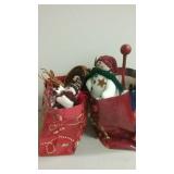 2 gift bags full of new holiday decor