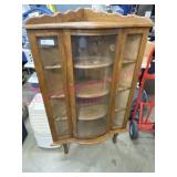 Solid oak corner curio cabinet (5ft T x 3ft W)