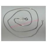 Sterling Silver 20in Box Chain 3.4g