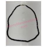 Faceted Black Spinel 16in Necklace