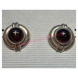 Sterling Silver Garnet Earrings