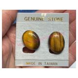 Tigerï¿½s Eye Genuine Stone Earrings