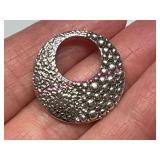Sterling Silver Round Pendant 7.1g