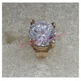 14K Gold CZ Earring 0.5g